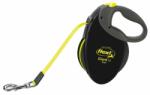 flexi Lesa Flexi Giant, Banda, S-M: 8 m/25 kg, Negru/ Galben Neon, 20927