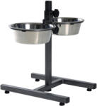 TRIXIE Stativ Reglabil Cu 2 Castroane Inox, 2×1.8 l/20 cm, 24921