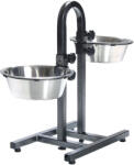 TRIXIE Stativ Reglabil Cu 2 Castroane Inox, 2×2.8 l/ 24 cm, 2497
