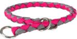 TRIXIE Zgarda Cavo Coarda, Semistrangulanta, S: 30-36 cm / 12 mm, Fucsia/Grafit, 144311