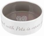 TRIXIE Castron Ceramic, Pet's Home, 1.4 l/ 20 cm, Crem/Taupe, 25055