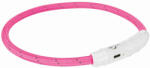 TRIXIE Zgarda Cu Led, Incarcare USB, XS-S: 35 cm/7 mm, Roz, 12706