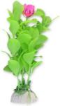 Happet Planta Artificiala Pentru Acvariu, 10 cm, Verde Cu Roz, 1B29