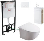 Cersanit Set complet baie cu mobilier Cersanit si vas de wc suspendat Foglia (setsmart1)