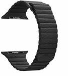  Curea neagra din piele tip Leather Loop compatibila cu Apple Watch 38mm / Series 4 de 40mm