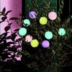 ProGarden 10 LED-es napelemes party lampion fényfüzér kertbe, teraszra, 4, 5 m, színes (DX9300680)