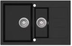 Evido Cubo 6S Compact gránit mosogató, kompakt kialakítás, forgatható kivitel, gyümölcsmosó, 800 x 500 mm /antracit/ (CUBO 6S COMPACT ANTRACIT)
