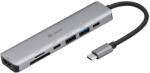 Tracer A-2, 60 W, 7 portos, USB, USB Type C, HDMI 1.4, MicroSD, Ezüst-Fekete, Notebook dokkoló (TRAPOD46997)