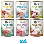 Brit Pate&Meat Mix arome 24x800 g pate pentru caini