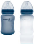 Everyday Baby cumisüveg hőérzékelővel 150 ml, Áfonyakék