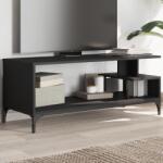 vidaXL fekete szerelt fa/porszórt acél TV-szekrény 102 x 40 x 41 cm (842411)