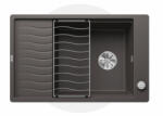 BLANCO Elon XL 6 S-F gránit mosogató csepegtetővel 77x49 cm, lefolyó távműködtetővel, palaszürke 524855 (524855) - szaniteronline