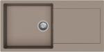 Strong 491400 - StrongSinks Zala 1000x500 mm 1 medencés csepptálcás gránit mosogató szürkés barna (491400)