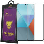 OG Xiaomi Redmi Note 13 4G / 5G / Poco X6 5G üvegfólia - 9H edzett, teljes képernyős, fekete keretes, OG Premium