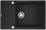 Franke MARIS 611-78-XL gránit mosogató automata dugóemelő, szifonnal, matt fekete, beépíthető (114.0627.365)
