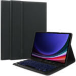 Samsung Tab S9 FE (10.9) / Tab S10 FE (10.9) SM-X510 / X516B / X520 / X526, Bluetooth billentyűzetes mappa tok, érintőceruza tartó, érintőceruza nélkül, TP SC Pen Holder + Keyboard, fekete - tok-shop