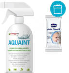 AQUAINT CHICCO nedves törlőkendő cumihoz 16 db + Aquaint 500 ml - vital24