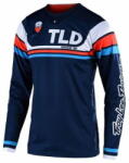  MUCKYNUTZ Troy Lee Downhill/MTB kerékpáros trikó kék csíkokkal