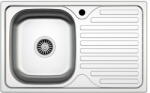 Zinox Chiuveta inox ZLN 9188 anticalcar cu cuva stanga 43.5x76.5 cm - design modern pentru bucatarie (ZLN-1909) Chiuveta