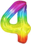 PartyPal Számos lufi 34" 86cm óriás Rainbow, szivárvány, fólia szám, számjegy 4-es (LUFI449631)