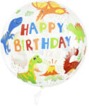 PartyPal Szülinapi buborék lufi 18" 45cm Dino, Happy Birthday (LUFI785234)