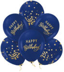 PartyPal Mintás latex lufi 11" 28cm 6db Happy Birthday (LUFI981177)