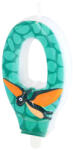 PartyPal Számgyertya dino 8cm 0-ás (LUFI614684)