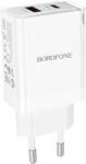 BOROFONE Incarcator Retea Borofone BN16 Tough, 45W, 3A, 1 x USB-A - 1 x USB-C, Alb