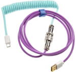 DUCKY Cablu Date/Incarcare DUCKY USB Type C USB Type A 1.8m Mov/Turcoaz (DKCC-FLCNC1)