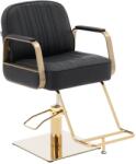 physa Fodrász szék lábtartóval - 920-1070 mm - max. 200 kg - fekete / arany (PHYSA STAUNTON BLACK & GOLD)