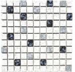  Mozaic piscină Quadrat alb albastru 30, 5cmx30, 5cm
