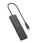 Anker Hub Anker USB-C 4-in-1 4x USB-A 5Gbps Negru (a8309g11) - cel