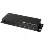 LogiLink USB 2.0 7-port industrial level metal case fekete (UA0318)
