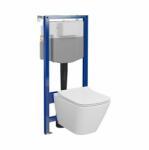 Cersanit Set rezervor wc incastrat, vas wc suspendat si capac wc slim Cersanit City C16 Aqua 50 (S701-796)
