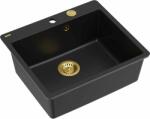 Quadron Morgan chiuveta graniteq 56.5x49.5 cm negru HB8304U7-FM_G1_P2O (HB8304U7FMG1P2O) Chiuveta