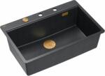 Quadron Marc chiuveta graniteq 75x49 cm negru HQM7650U8_FM_PVDC1 (HQM7650U8FMPVDC1) Chiuveta