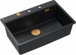 Quadron Marc chiuveta graniteq 75x49 cm negru HQM7650U7_FM_PVDC1 (HQM7650U7FMPVDC1) Chiuveta