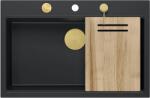 Quadron Marc chiuveta graniteq 76x50 cm negru HQM7650U7_PVDG1 (HQM7650U7PVDG1) Chiuveta