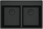 Franke Maris chiuvetă din granit 76x51 cm negru 114.0693. 518 Chiuveta