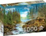 Enjoy 1000 db-os puzzle - A Log Cabin by the Rapids (1605) (1605)