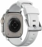 NOMAD Curea rezistenta la apa NOMAD Rugged Strap compatibila cu Apple Watch 4/5/6/7/8/9/SE/Ultra1/2 42/44/45/49mm White/Silver (NM01572585)