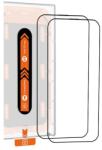 Mobile Origin Set 2 folii sticla cu sistem de montare Mobile Origin Orange Screen Guard compatibil cu iPhone 15 Pro Black (SGA-F-i15Pro-2pk)