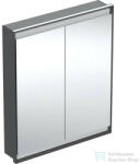 Geberit ONE 75x90 cm-es 2 ajtós falsík alatti tükrös szekrény ComfortLight világítással, matt fekete/porszórt alumínium 505.802. 00.7 (505802007)