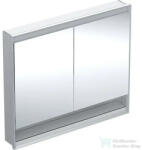 Geberit ONE 105x90 cm-es 2 ajtós, nyitott polcos falsík alatti tükrös szekrény ComfortLight világítással, eloxált alumínium 505.824. 00.1 (505824001)