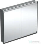 Geberit ONE 105x90 cm-es 2 ajtós falsík alatti tükrös szekrény ComfortLight világítással, matt fekete/porszórt alumínium 505.804. 00.7 (505804007)