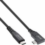 InLine Cablu USB 4 type C drept/unghi 90 grade 240W/8K60Hz T-T 1.5m Negru, InLine IL35914I (IL35914I)