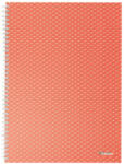 Esselte ColourBreeze spirálfüzet A4 kockás korall (628478)