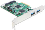 Delock PCI Express Card > 2x external USB 3.0 + 2x internal SATA 6 Gb/s (89359)