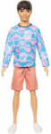 Mattel Barbie Fashionistas - Fiú baba kék-rózsaszín szíves felsőben (HRH24)
