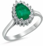 BeSpecial Inel argint cu zirconiu picatura verde (ITU0590_169)